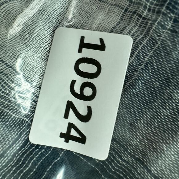 mnml Shirt Womens Large Blue Gray Plaid Frayed Gauze Distressed Button Up Top - Picture 10 of 10